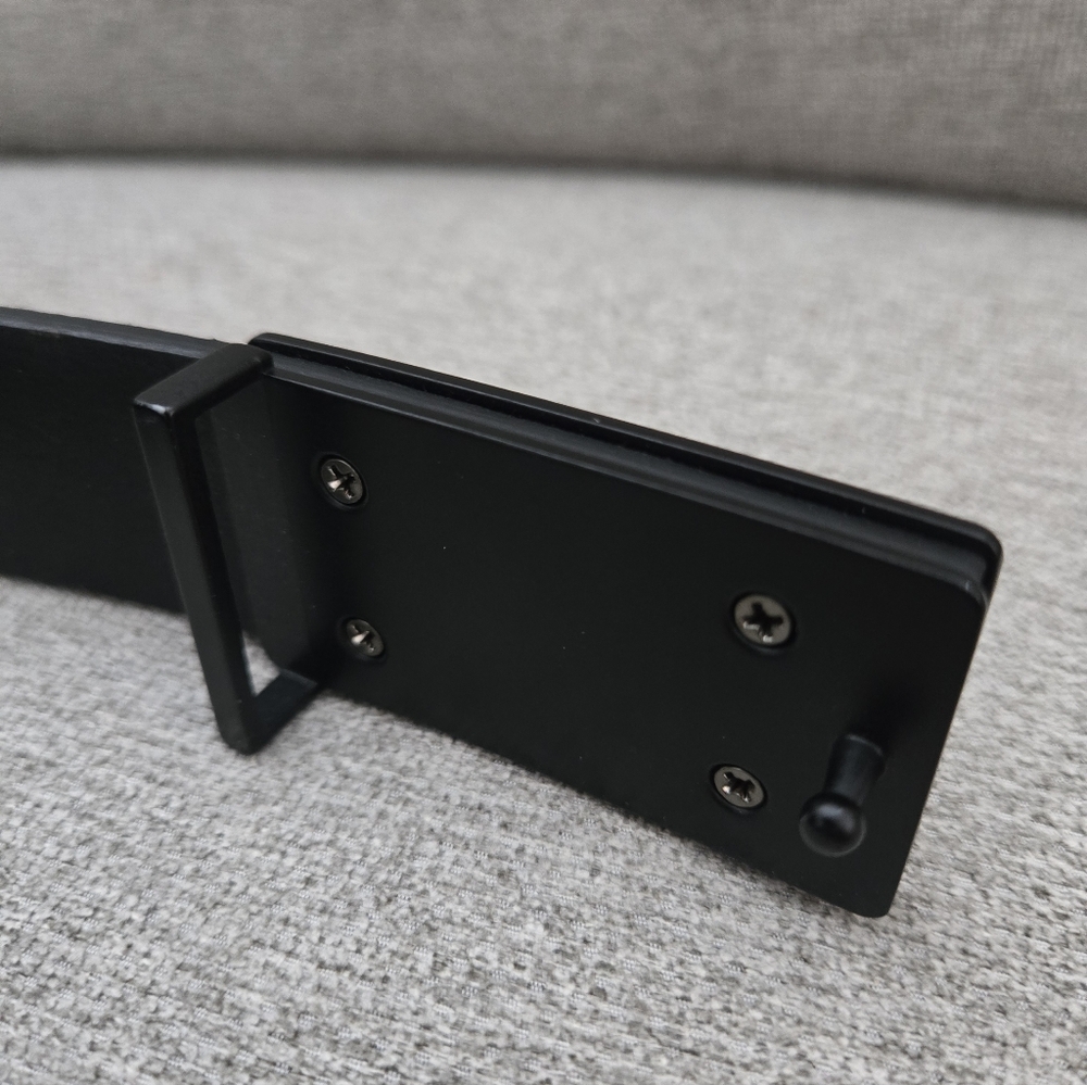 Armani Exchange Black Textured Belt – Logo Buckle – Men’s Designer Belt - Picture 5 of 5